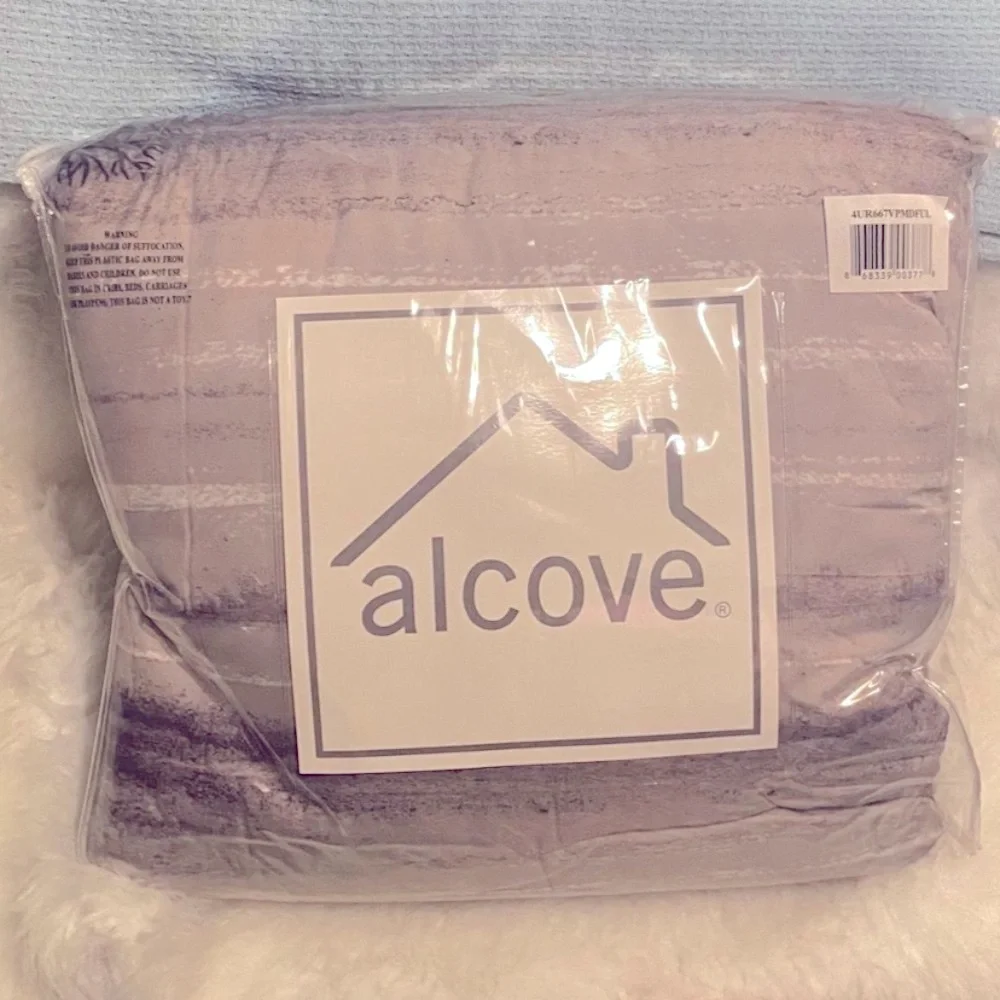 Alcove 8-Piece BED N A BAG Full Sz w/ Tree Design. Purple & Gray. BRAND NEW